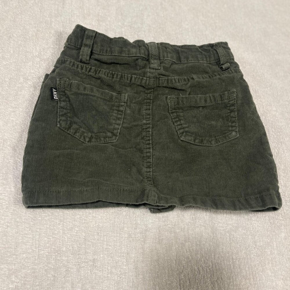 DKNY Olive Corduroy Button-Front Skirt (4T) - Picture 7 of 8